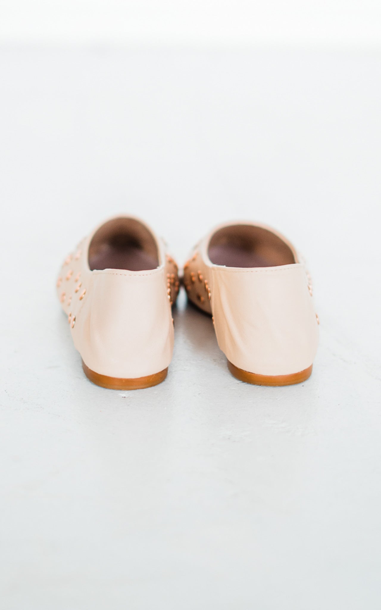 Harriette Leather Flats Blush Everyday Comfort Footwear Naughty Monkey